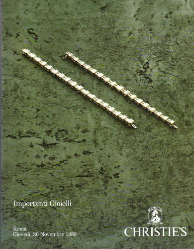 Catalogo di Asta Christie's. Roma - Importanti Gioielli. 30 novembre 1989