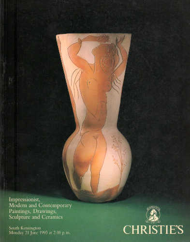Christie's. Londra (South Kensington) - Impressionist, Modern and Contemporary Paintings, Drawings, Sculpture and Ceramics. 21 giugno 1993