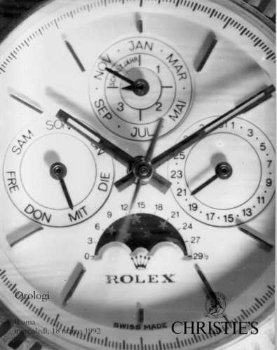Catalogo di Asta: Christie's. Roma - Orologi, 18 marzo 1992 Catalogo di Asta: Christie's. Roma - Orologi, 18 marzo 1992