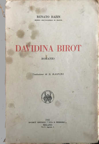 DAVIDINA BIROT - Renato Bazin DAVIDINA BIROT - Renato Bazin