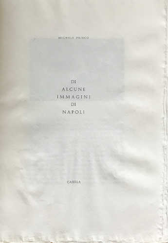 DI ALCUNE IMMAGINI DI NAPOLI - Michele Prisco DI ALCUNE IMMAGINI DI NAPOLI - Michele Prisco