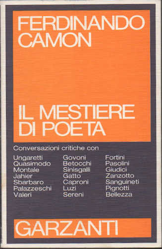 IL MESTIERE DI POETA - Ferdinando Camon IL MESTIERE DI POETA - Ferdinando Camon