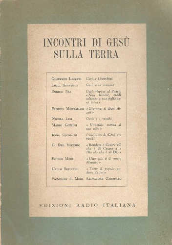 INCONTRI DI GESÙ SULLA TERRA - AA.VV. INCONTRI DI GESÙ SULLA TERRA - AA.VV.