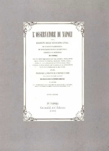 L'OSSERVATORE DI NAPOLI - Francesco Saverio Bruno libro L'OSSERVATORE DI NAPOLI - Francesco Saverio Bruno