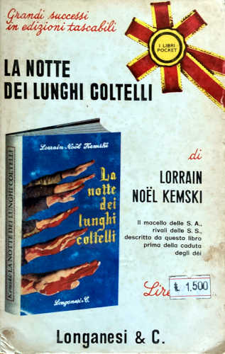 LA NOTTE DEI LUNGHI COLTELLI - Lorrain Noel Kemski