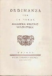 ORDINANZA PER LA REGAL ACCADEMIA MILITARE NUNZIATELLA - Ferdinando IV di Borbone