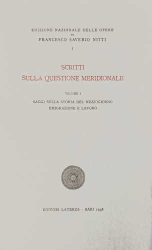 SCRITTI SULLA QUESTIONE MERIDIONALE - Francesco Saverio Nitti. A cura di Armando Saitta