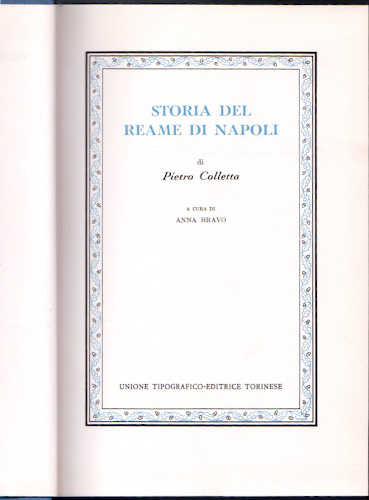 STORIA DEL REAME DI NAPOLI - Pietro Colletta