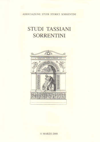 STUDI TASSIANI SORRENTINI 2008 - A cura dell'Associazione Studi Storici Sorrentini STUDI TASSIANI SORRENTINI 2008 - A cura dell'Associazione Studi Storici Sorrentini