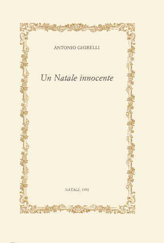 UN NATALE INNOCENTE - Antonio Ghirelli libro UN NATALE INNOCENTE - Antonio Ghirelli