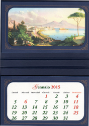 cavaliere in posizione di chiusura calendario parete 2 tasche gustavo