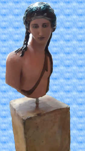 Dioniso (Bacco). Statua in terracotta